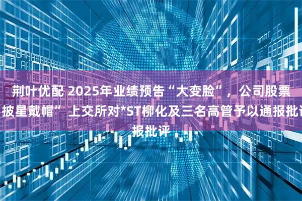 荆叶优配 2025年业绩预告“大变脸”，公司股票“披星戴帽” 上交所对*ST柳化及三名高管予以通报批评